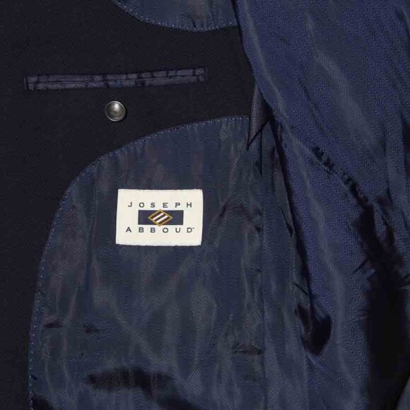 Joseph Abboud Navy Blue Hopsack Blazer REDA 110s Wool Men's Size 46R - Picture 5 of 5